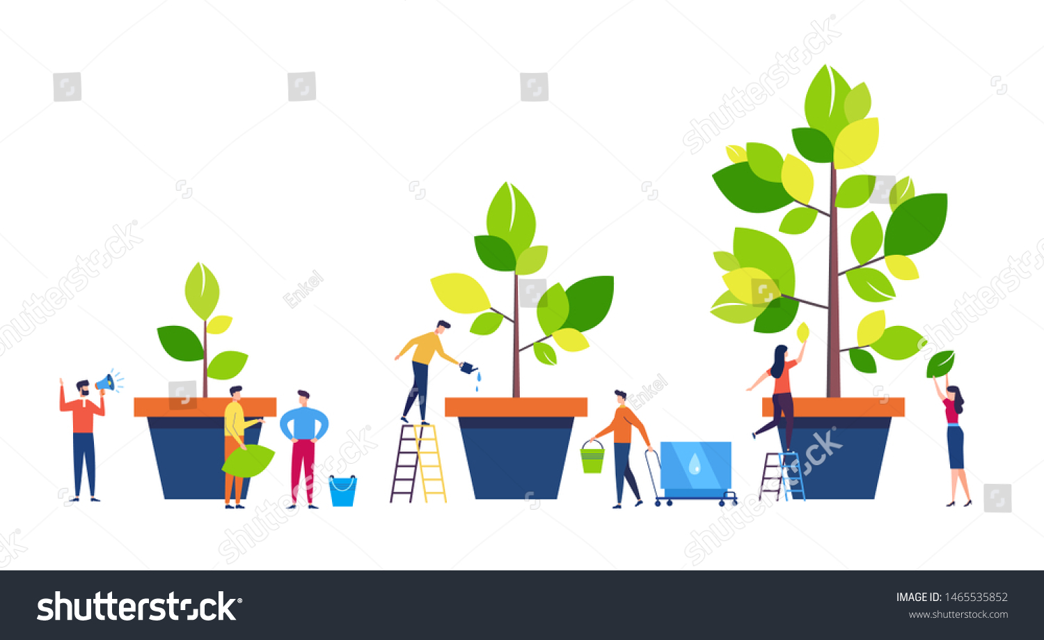 Life Cycle Time Line Growth Metaphor Stock-vektor (royaltyfri) 1465535852