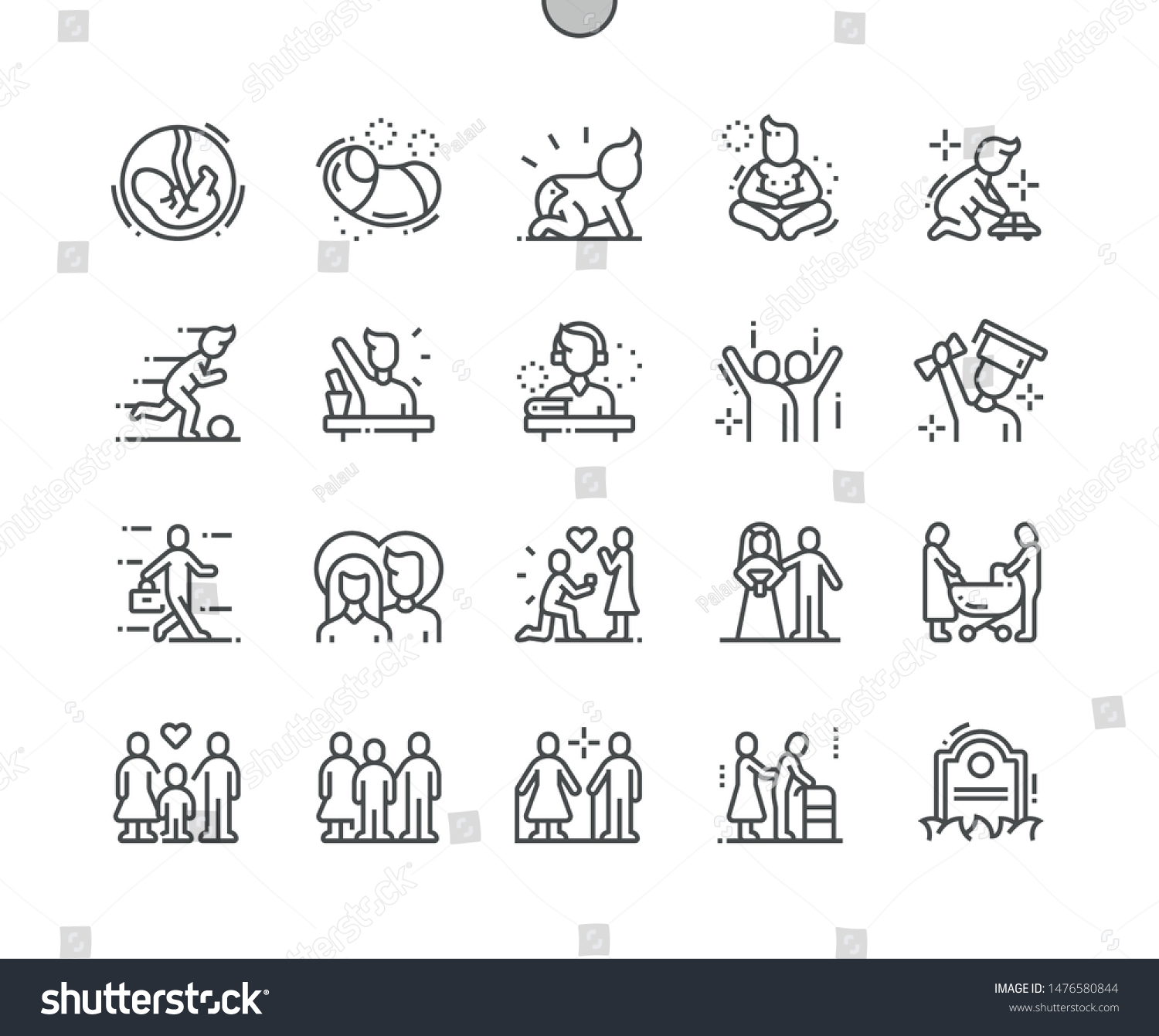 Stages Life Icons Images Stock Photos Vectors Shutterstock