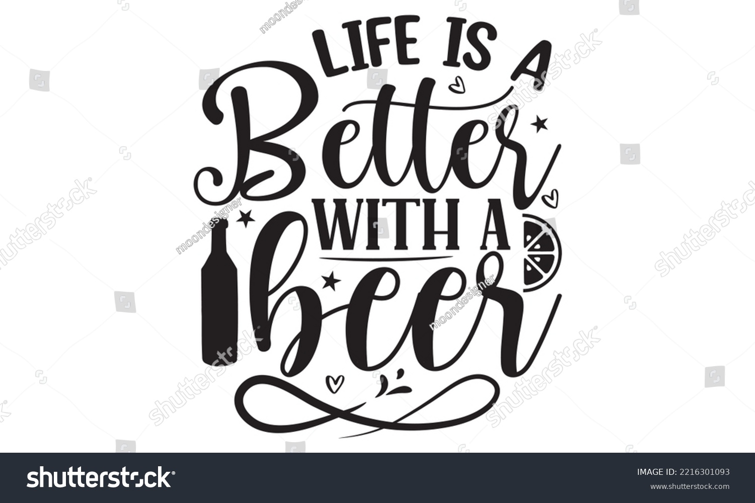 SVG of Life is a better with a beer - Alcohol SVG T Shirt design, Girl Beer Design, Prost, Pretzels and Beer, Vector EPS Editable Files, Alcohol funny quotes, Oktoberfest Alcohol SVG design,  EPS 10 svg