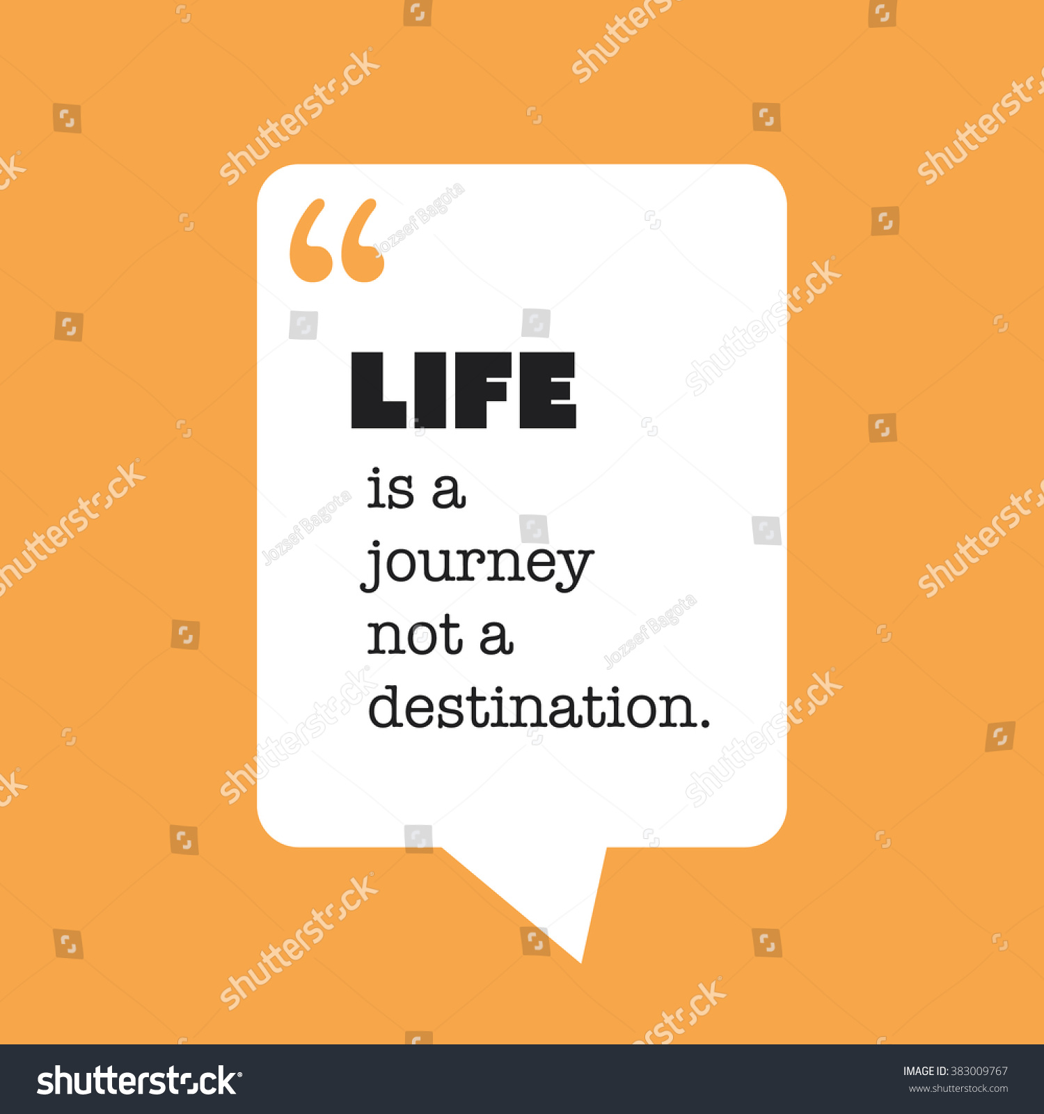 Life Is A Journey Not A Destination Inspirational Quote Slogan Saying on
