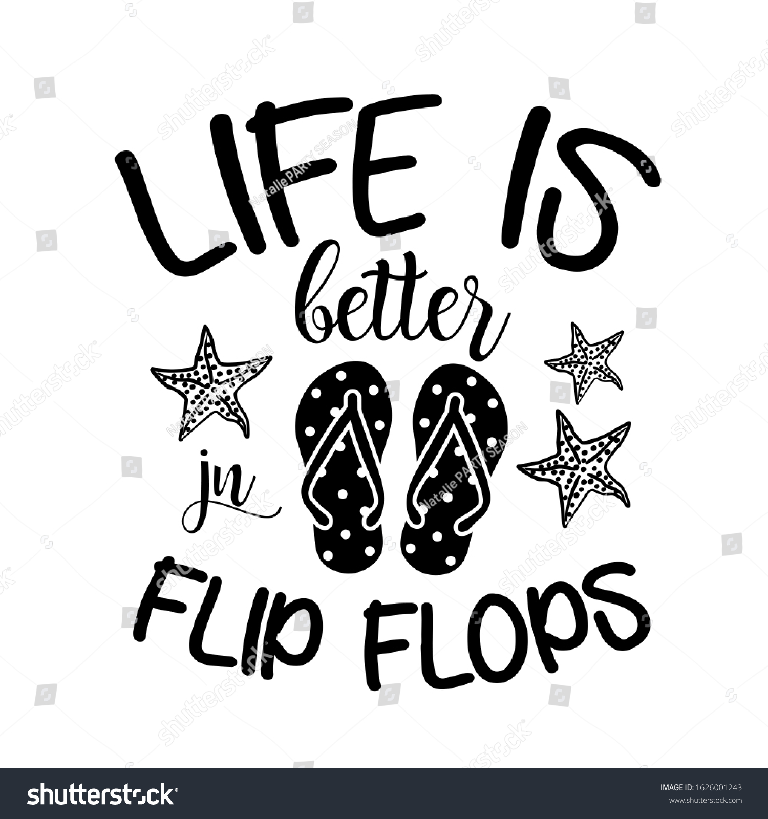 Life Better Flip Flops Beach Stock Vector (Royalty Free 