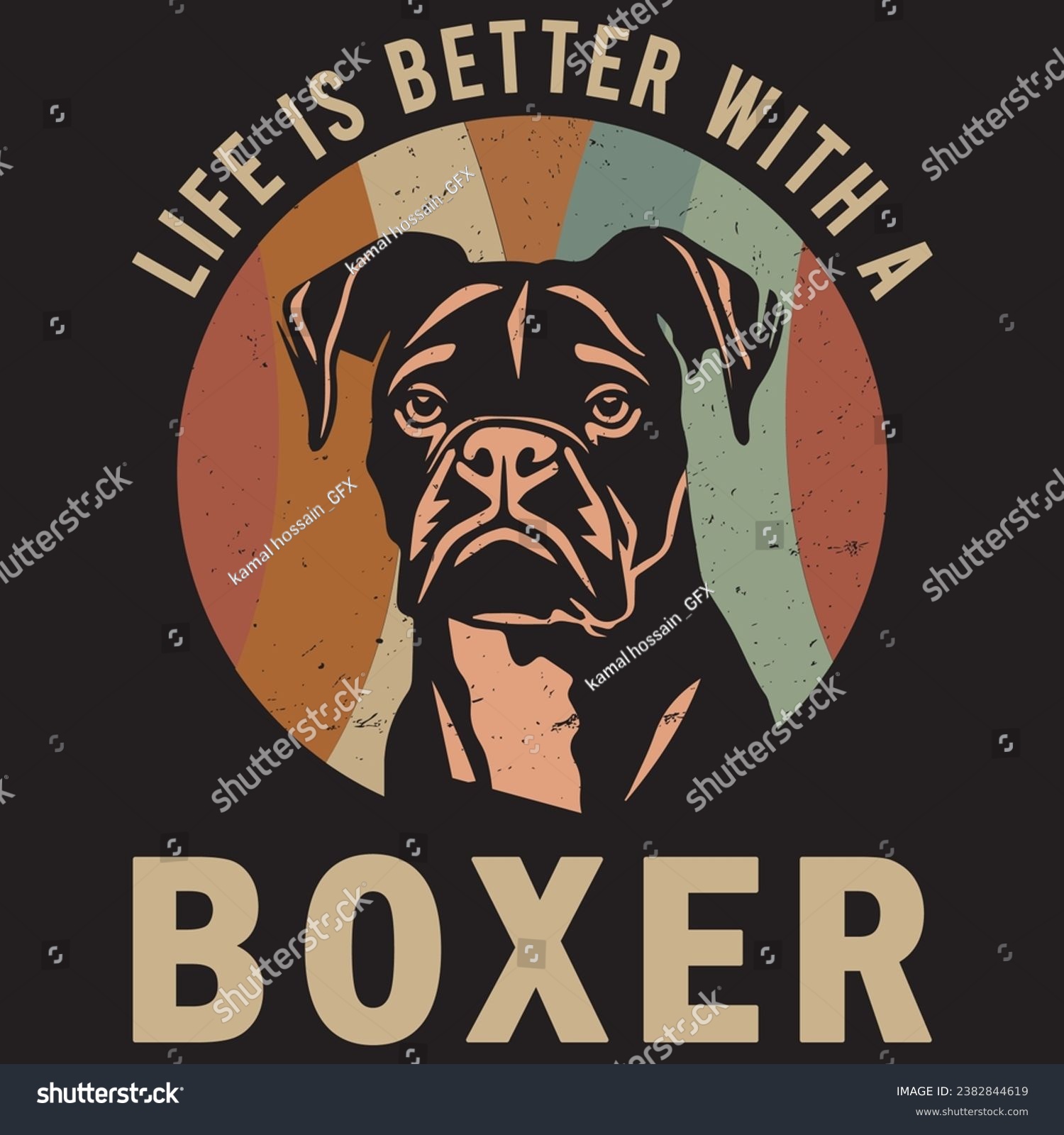 SVG of life is better with a boxer.with patches for t-shirts and other uses. svg