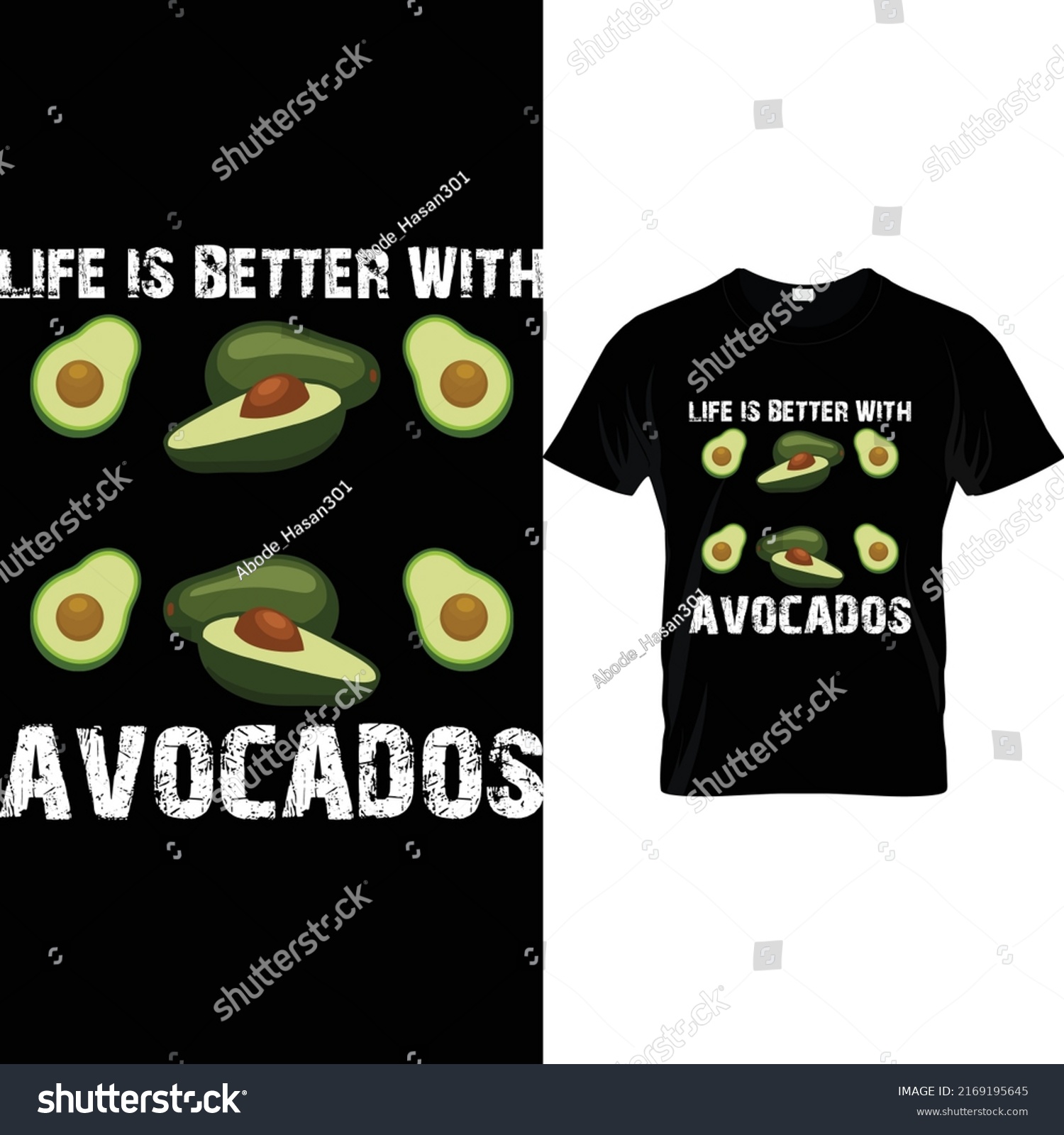 SVG of life is better with avocados t shirt design svg