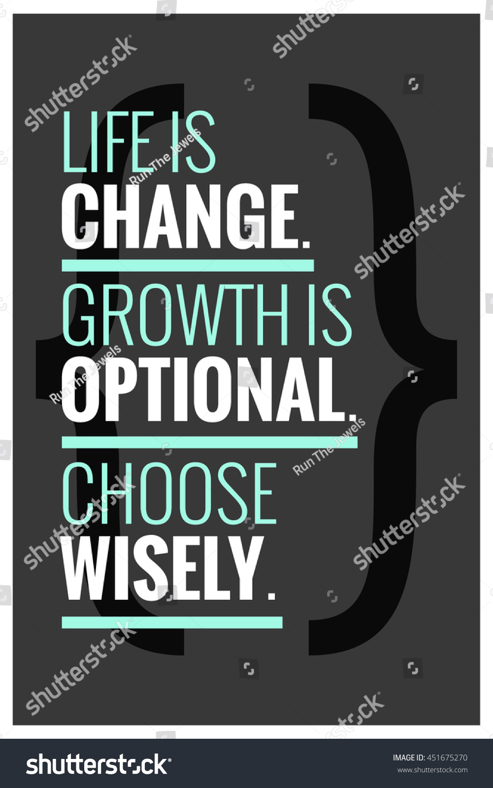 Life Change Growth Optional Choose Wisely Stock Vector Royalty Free 451675270