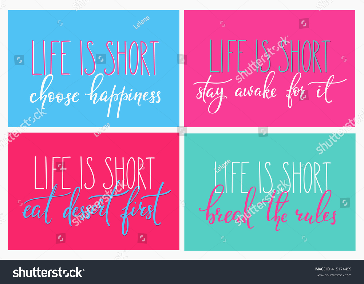 simple short life quotes life short eat dessert first quote stock vector