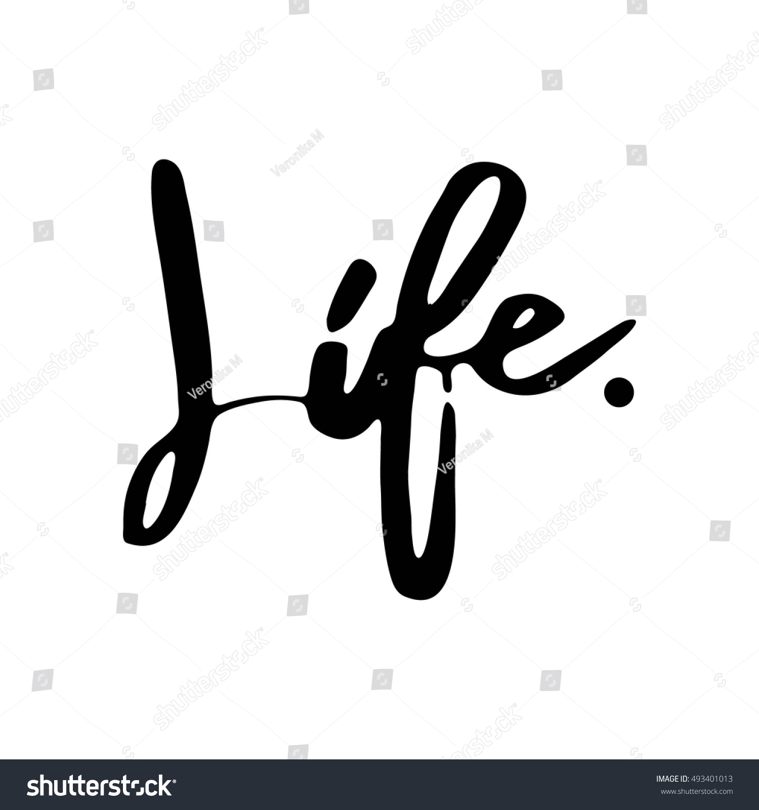 Life Logo Hand Lettering Word Life Stock Vector (Royalty Free ...