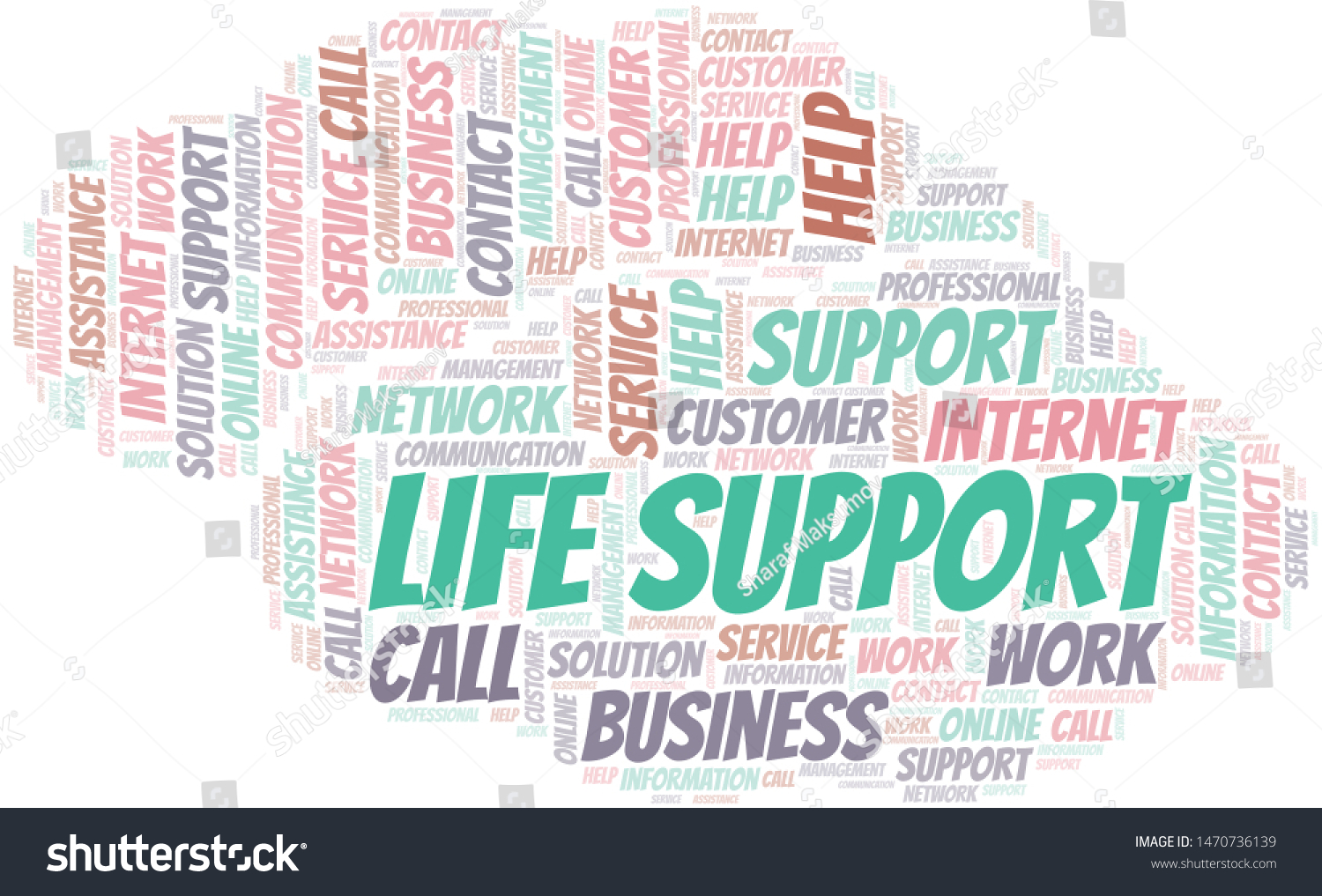 Life Support Word Cloud Vector Made Stock Vector (Royalty Free ...