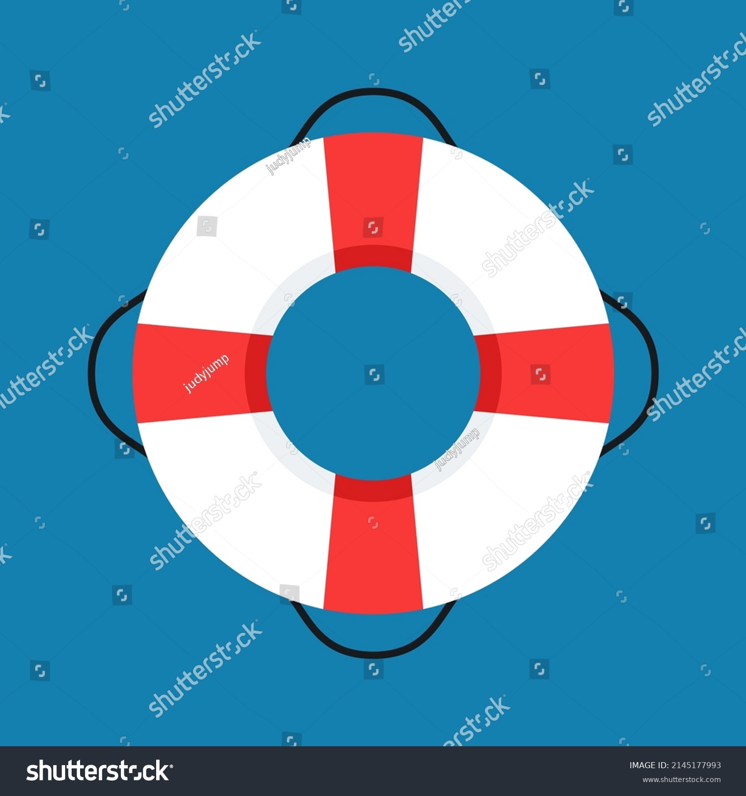 Lifebuoy Cartoon Vector Vector Flat Style Stock Vector Royalty Free