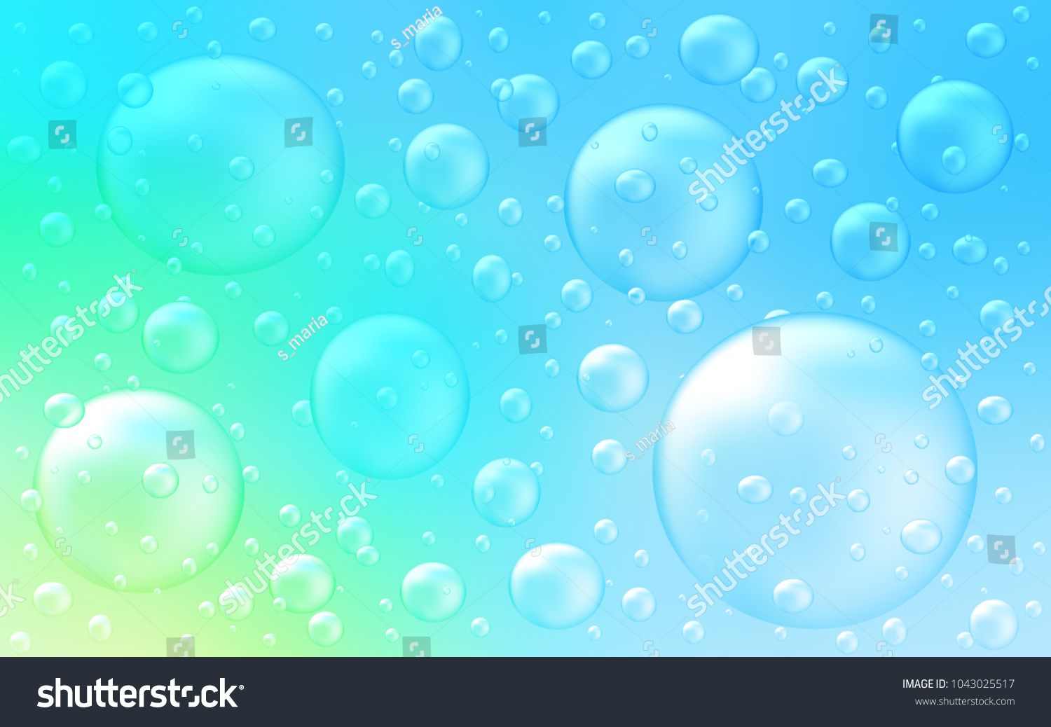 Light Blue Green Vector Background Bubbles Stock Vector Royalty