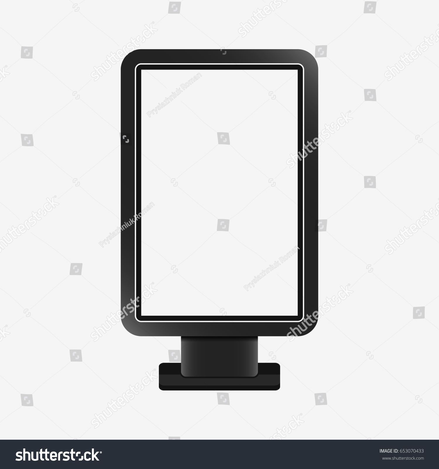Download Light Box Realistic Mockup Blank Template Stock Vector Royalty Free 653070433 PSD Mockup Templates