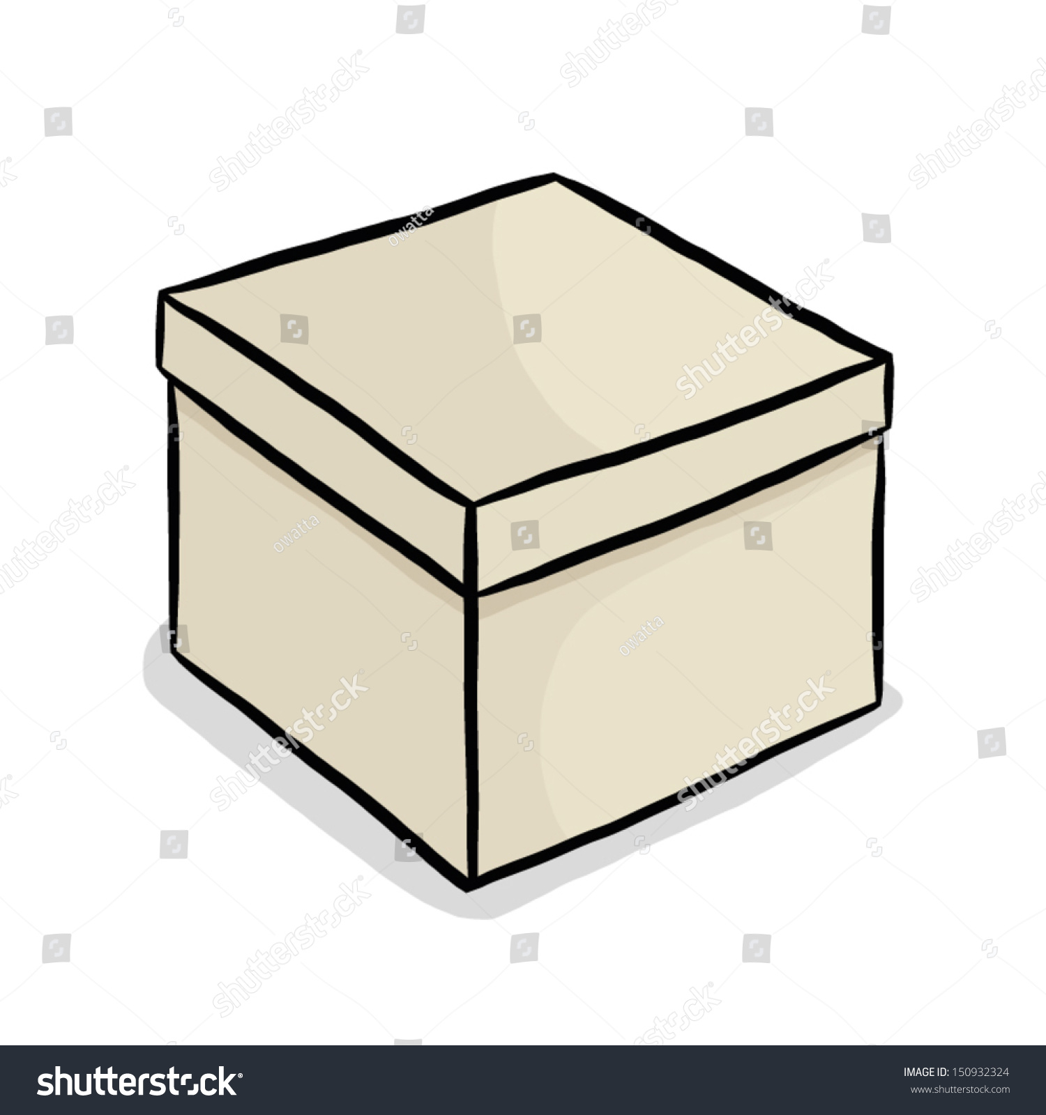 Light Brown Paper Box Cartoon Vector Stock Vector (Royalty Free) 150932324