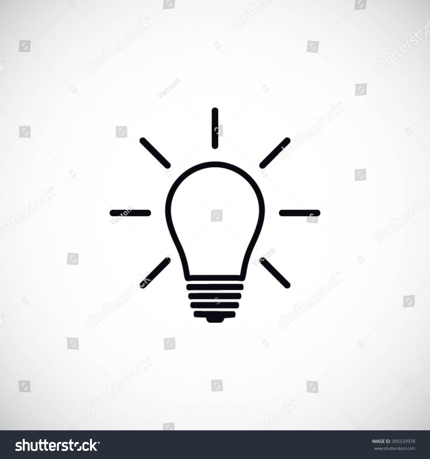 Light Bulb Icon Stock Vector 395533978 : Shutterstock