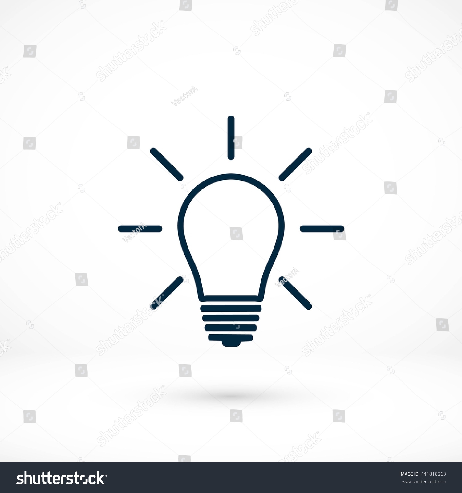 Light Bulb Icon Stock Vector 441818263 : Shutterstock