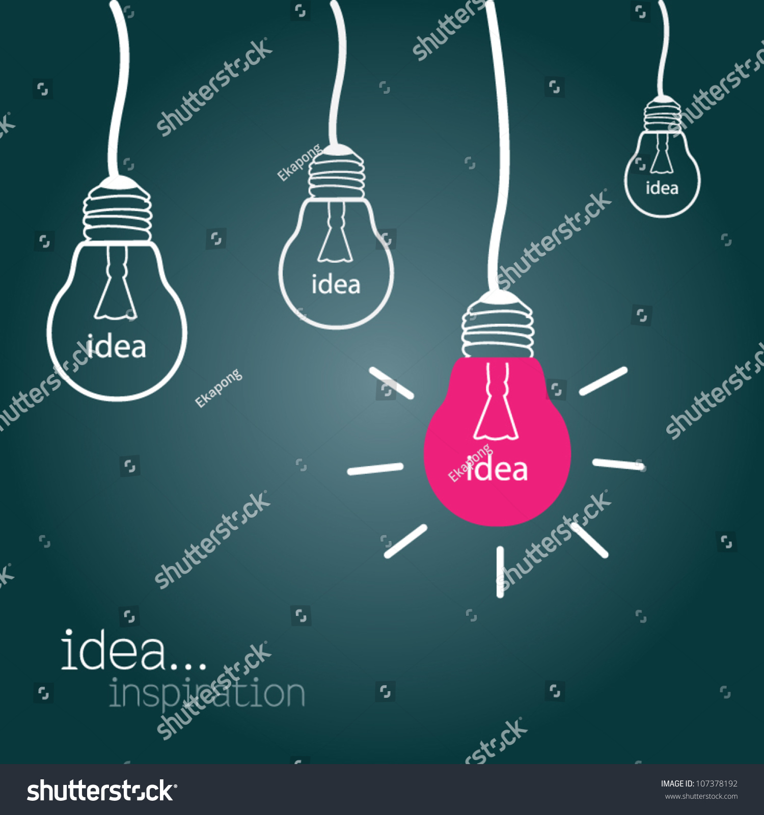 Light Bulb Idea Vector Illustration - 107378192 : Shutterstock