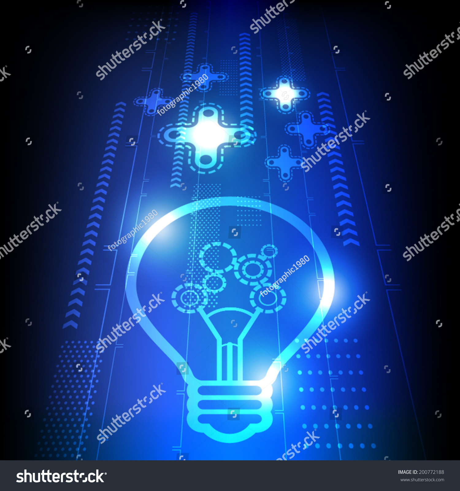 Light Bulb Innovation Technology Background, Creative Idea Concept ...