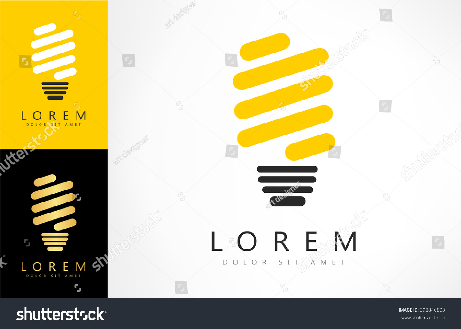 Light Bulb Logo Stock Vector (Royalty Free) 398846803 - Shutterstock