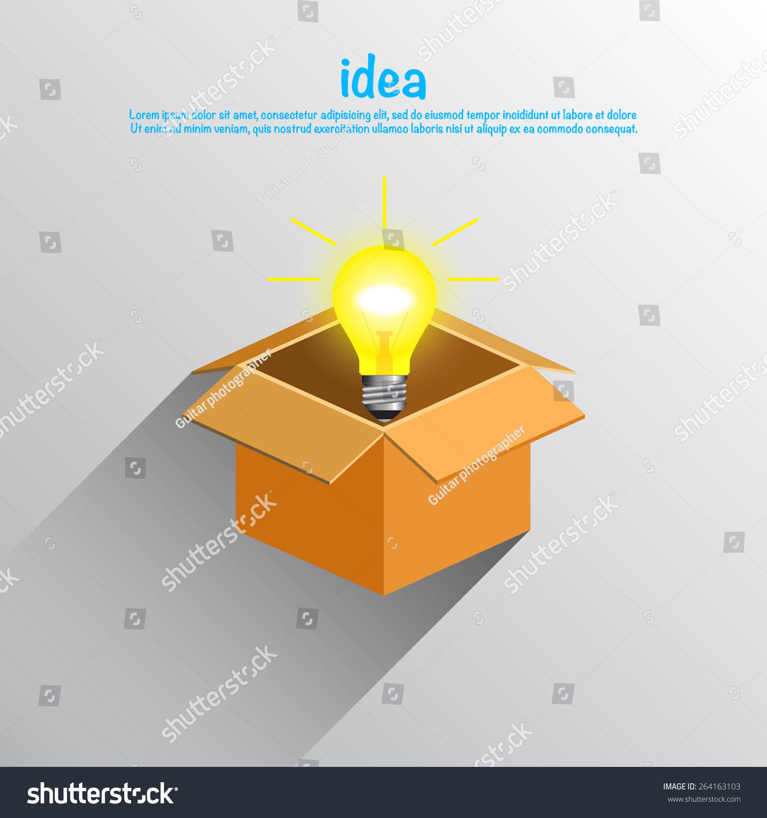 light box vector Stock Box Bulb Outside Thinking Brain Vector Light