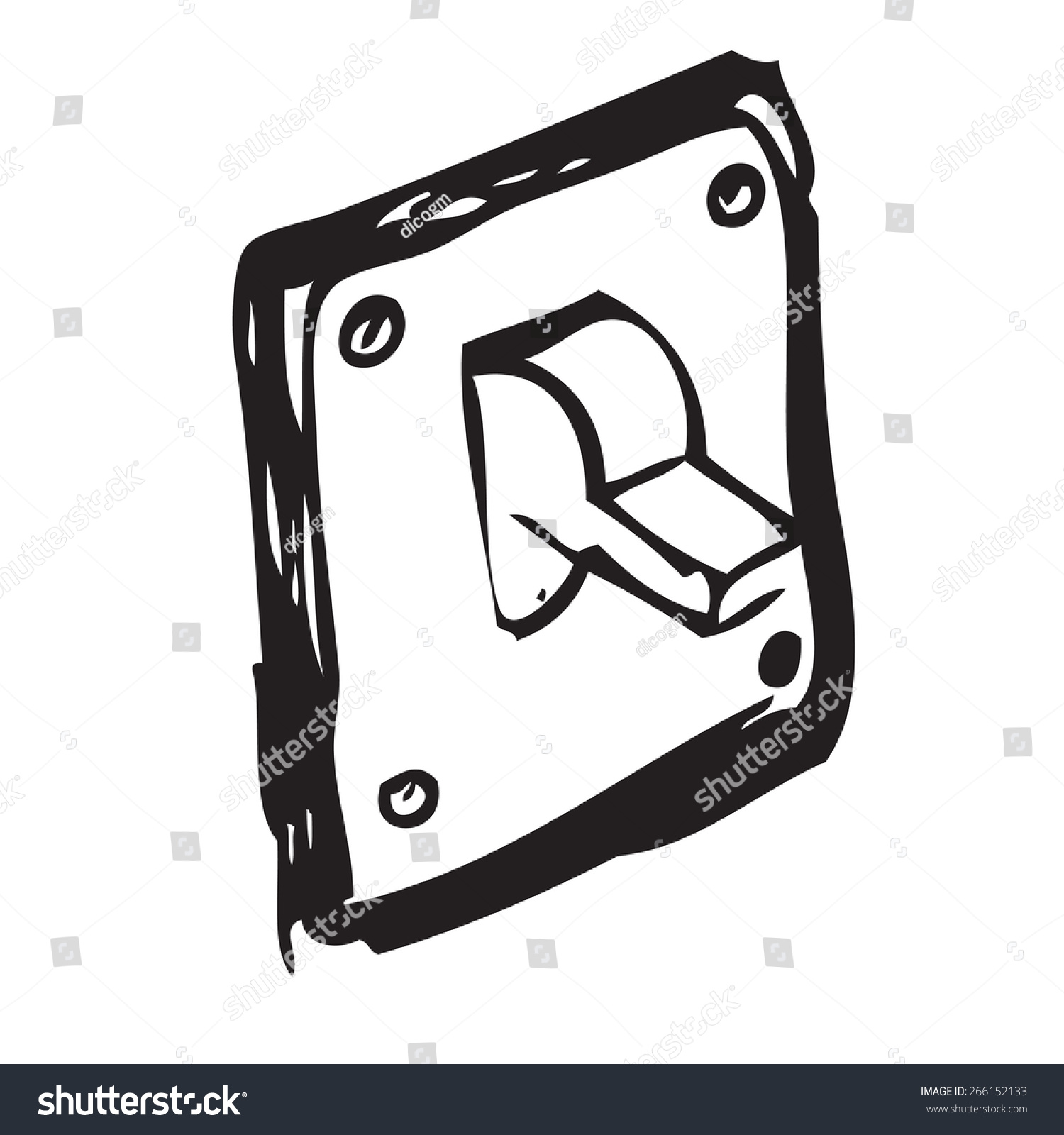 Light Switch Doodle Stock Vector (royalty Free) 266152133