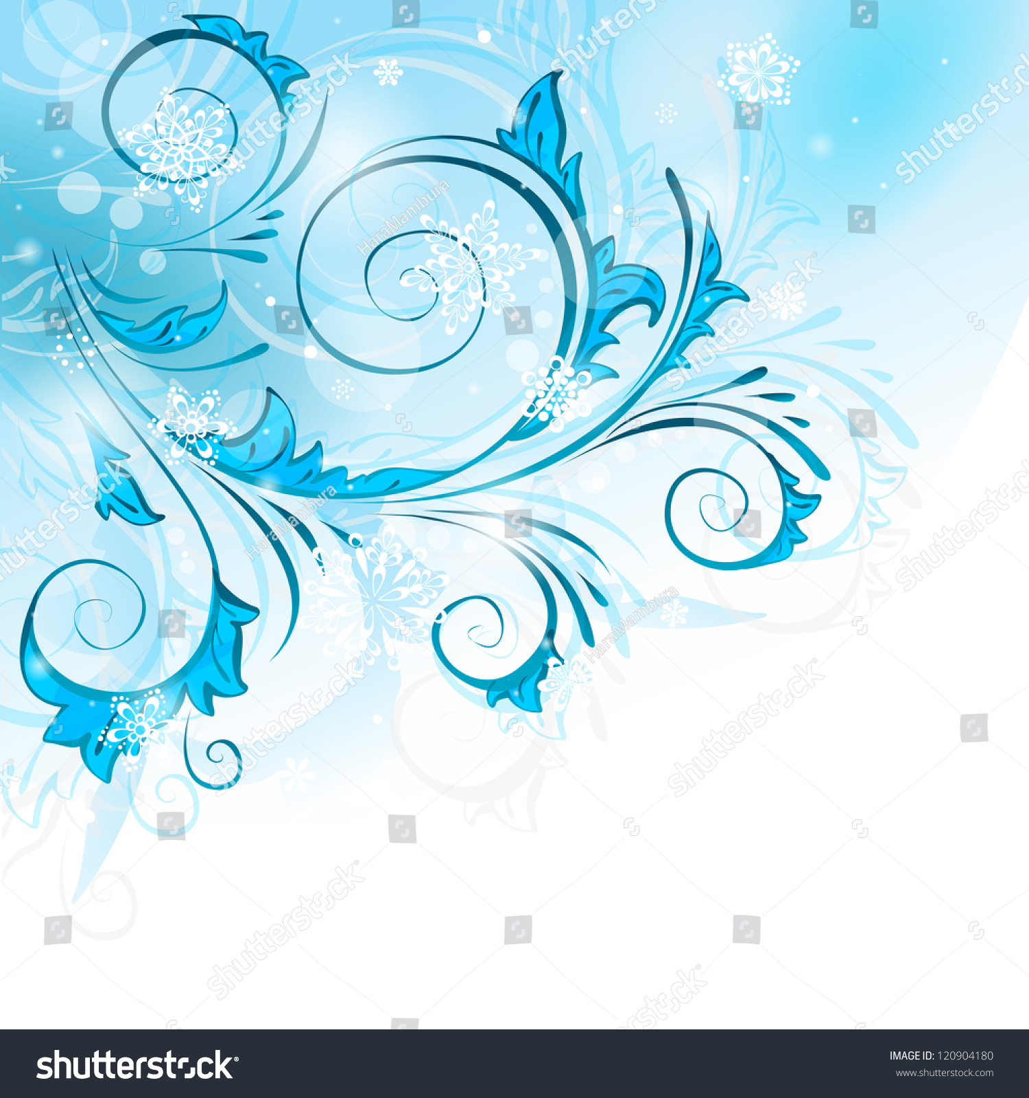 Light Winter Background Snowflakes Vector Stock Vector 120904180