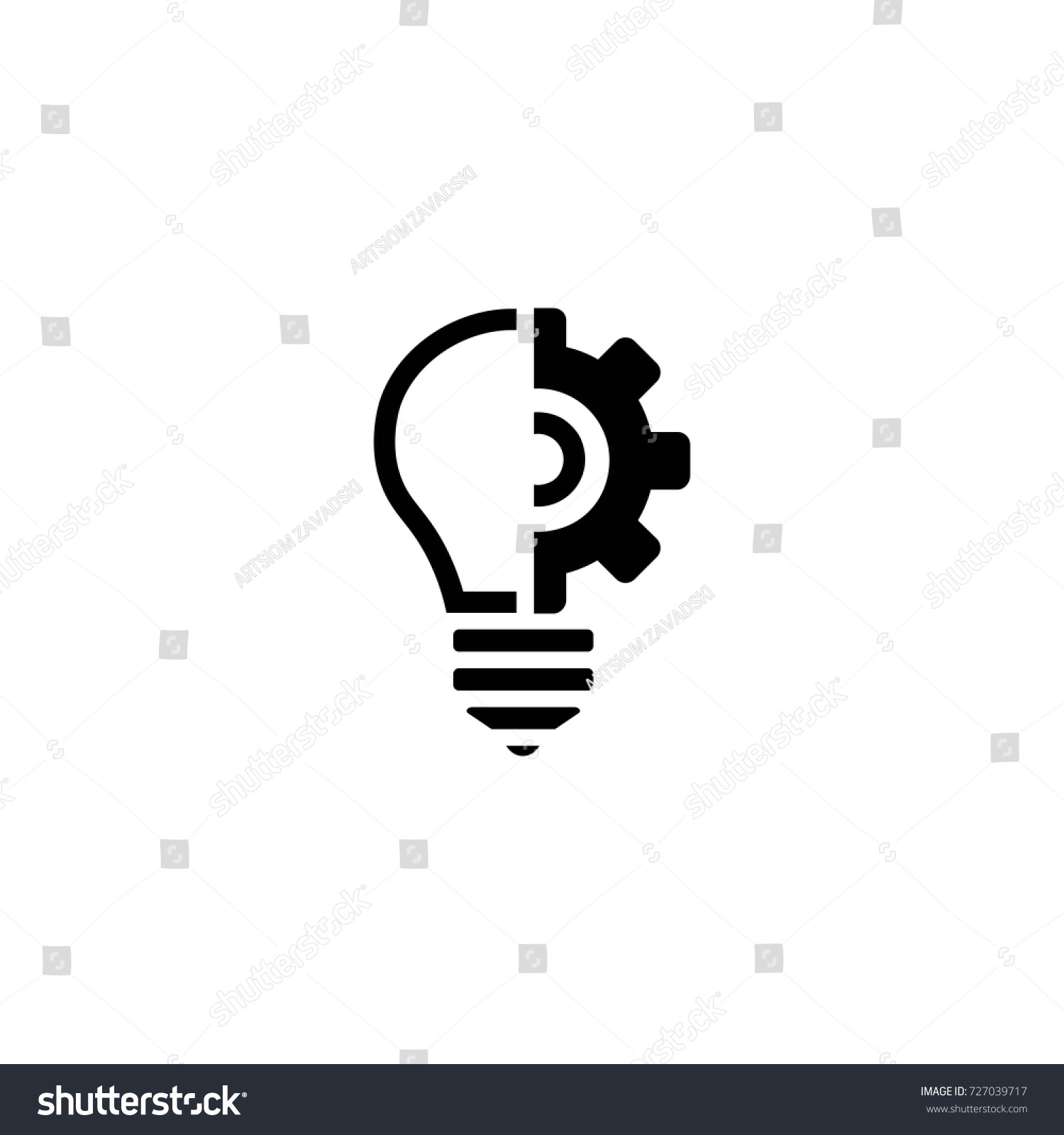 Lightbulb Vector Icon Stock Vector (Royalty Free) 727039717