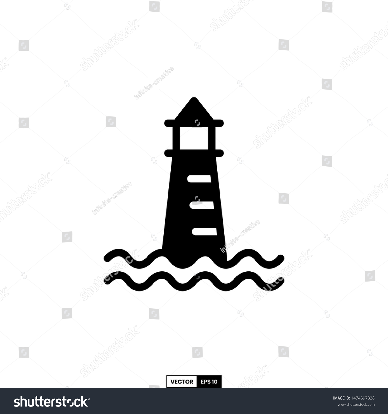 Lighthouse Icon Design Inspiration Vector Template Stock Vector ...