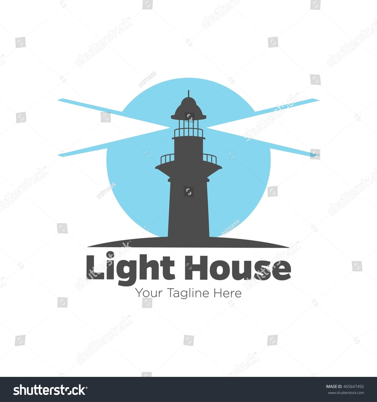 Lighthouse Logo Design Template Stock Vector 465647492 - Shutterstock