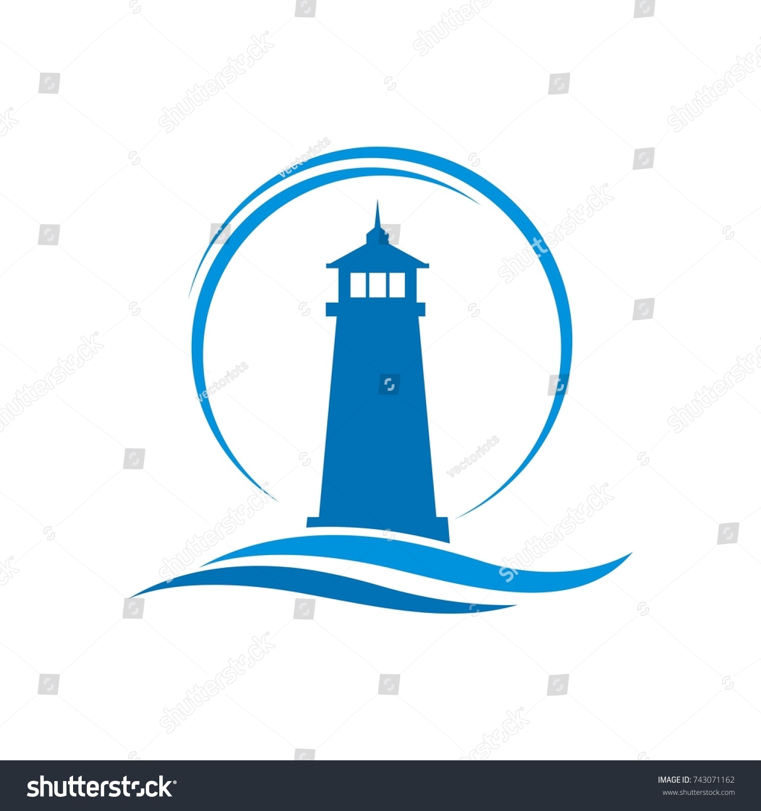 Lighthouse Logo Design Template Vector Stock Vector (royalty Free 