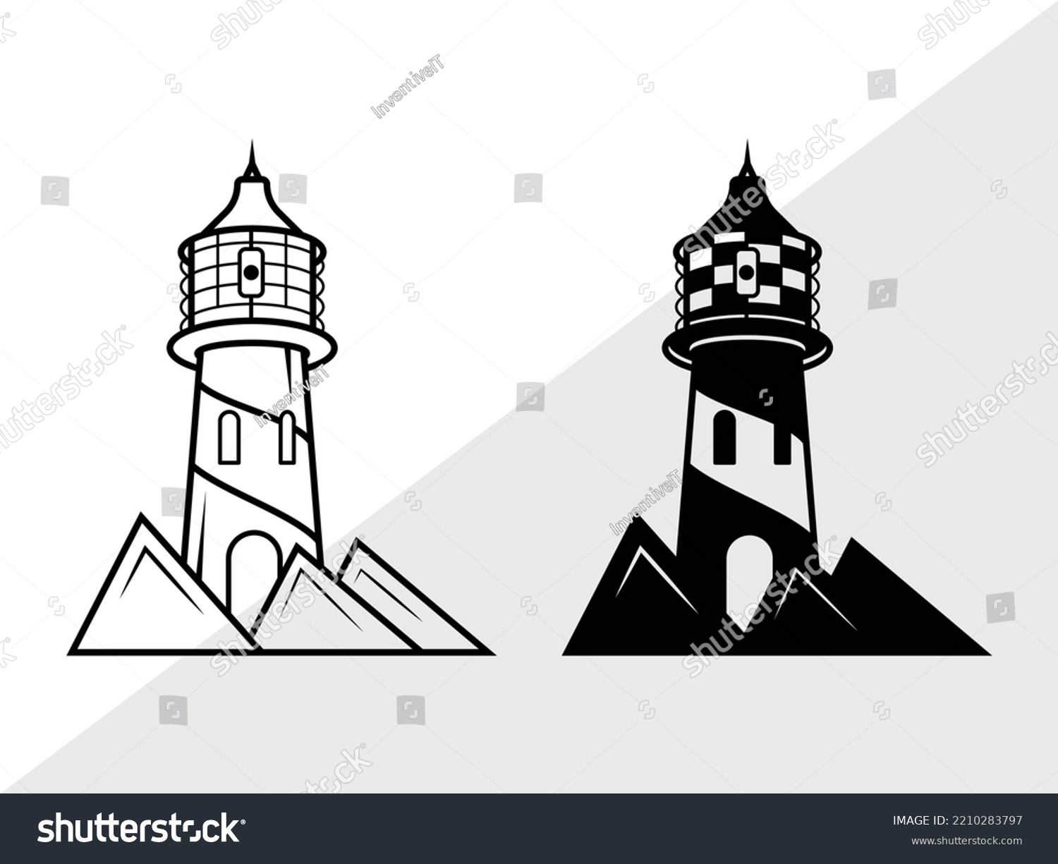 SVG of Lighthouse SVG Printable Vector Illustration svg