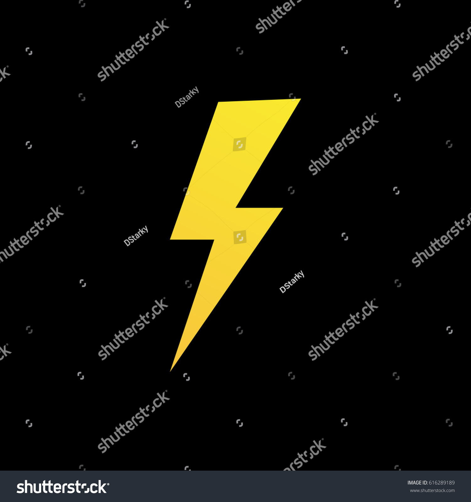 Lightning Bolt Icon Logo Modern Flat Stock Vector 616289189 - Shutterstock