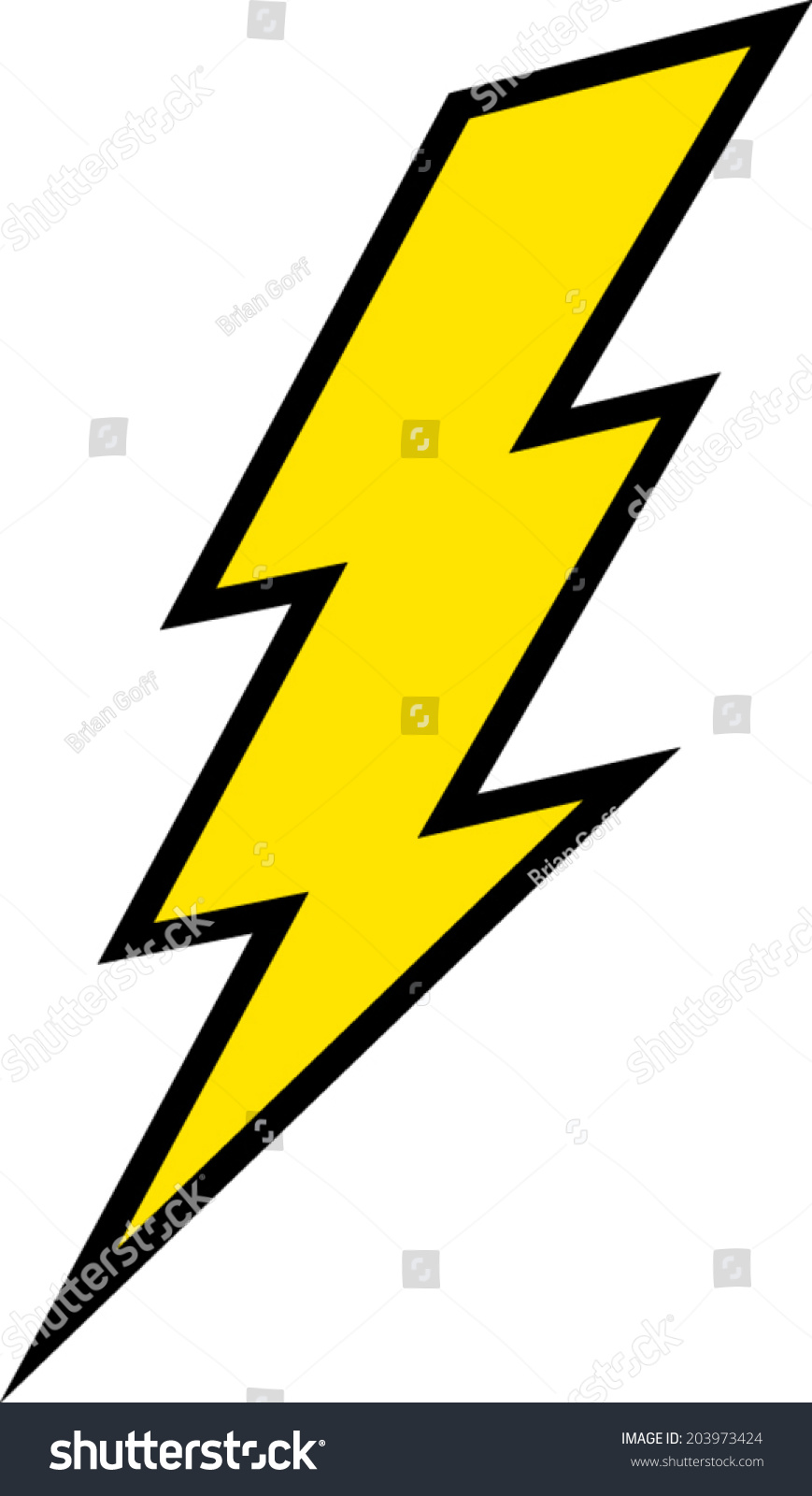 Lightning Bolt Vector Icon - 203973424 : Shutterstock