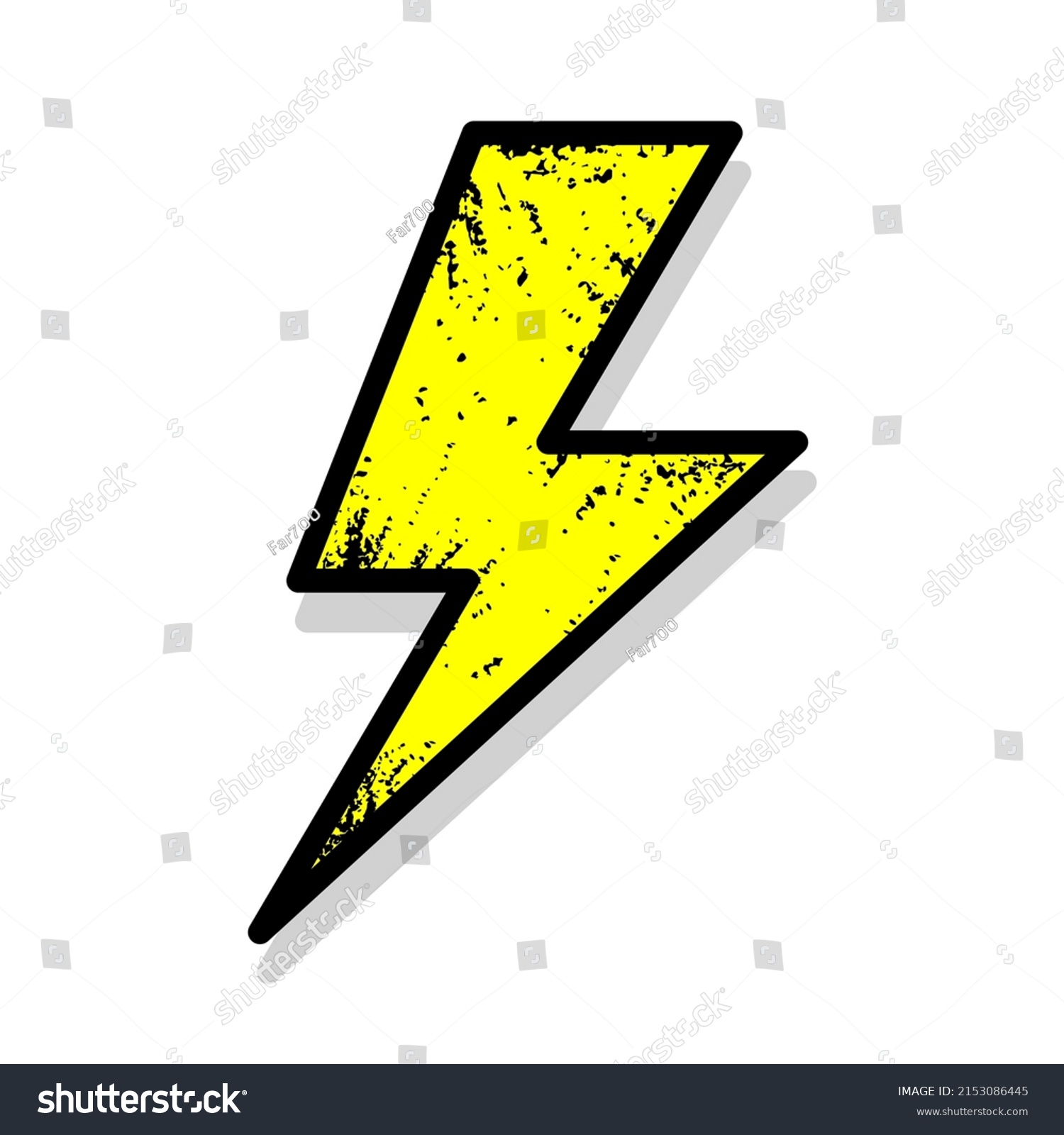 Lightning Icon Color Contour Linear Silhouette Stock Vector (royalty 