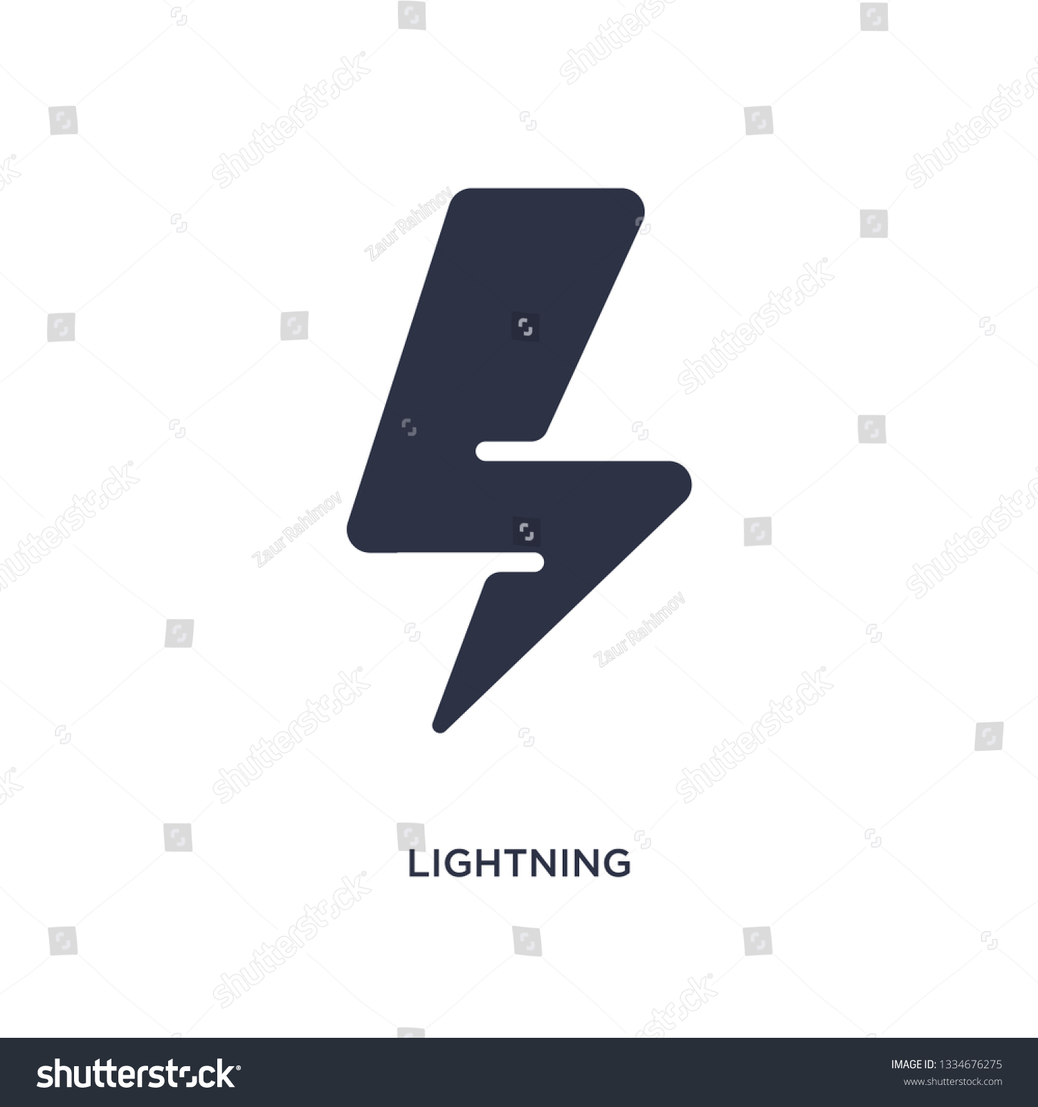 Lightning Icon Simple Element Illustration User Stock Vector (Royalty ...