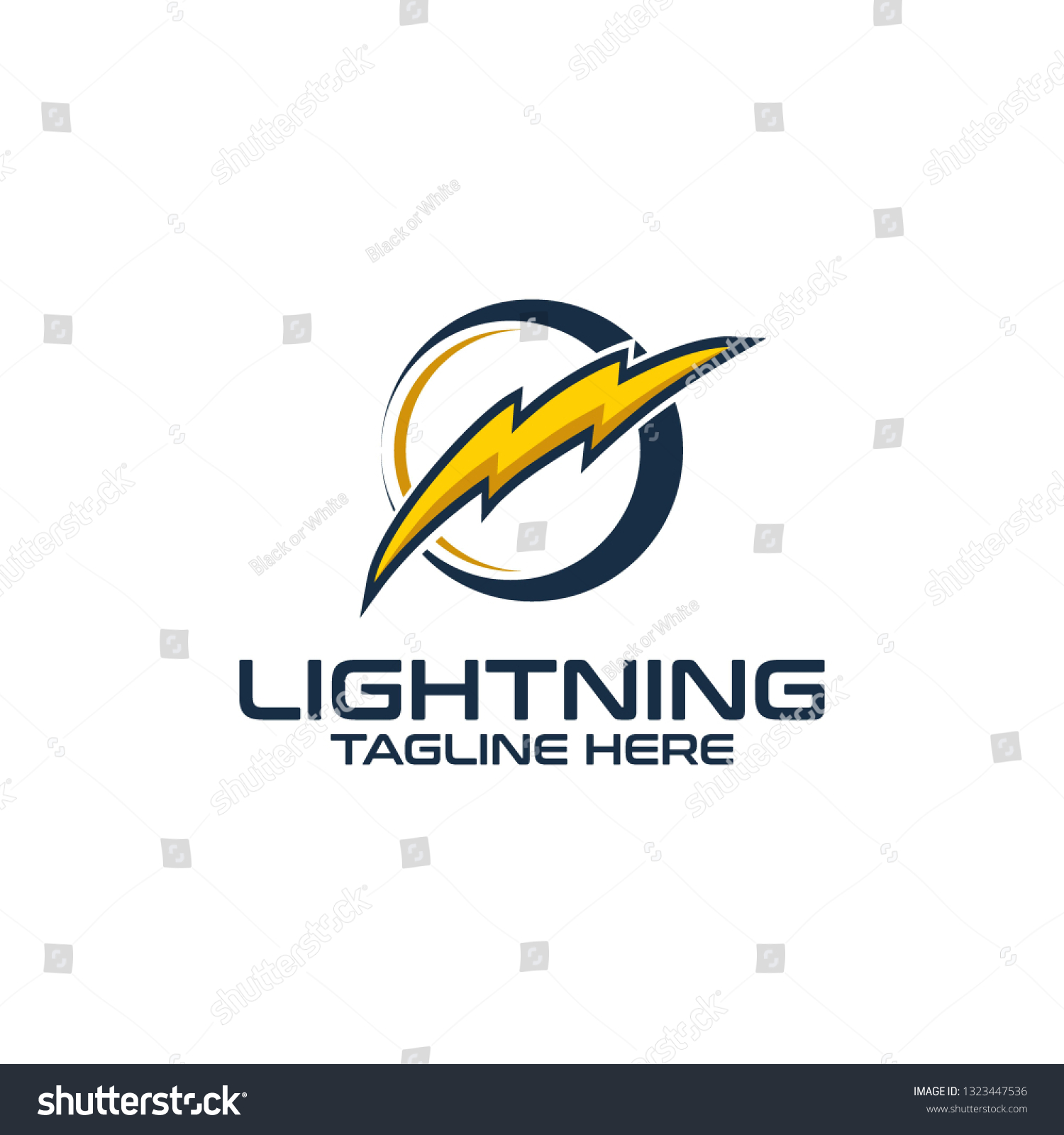 Lightning Logo Design Stock Vector (Royalty Free) 1323447536 | Shutterstock