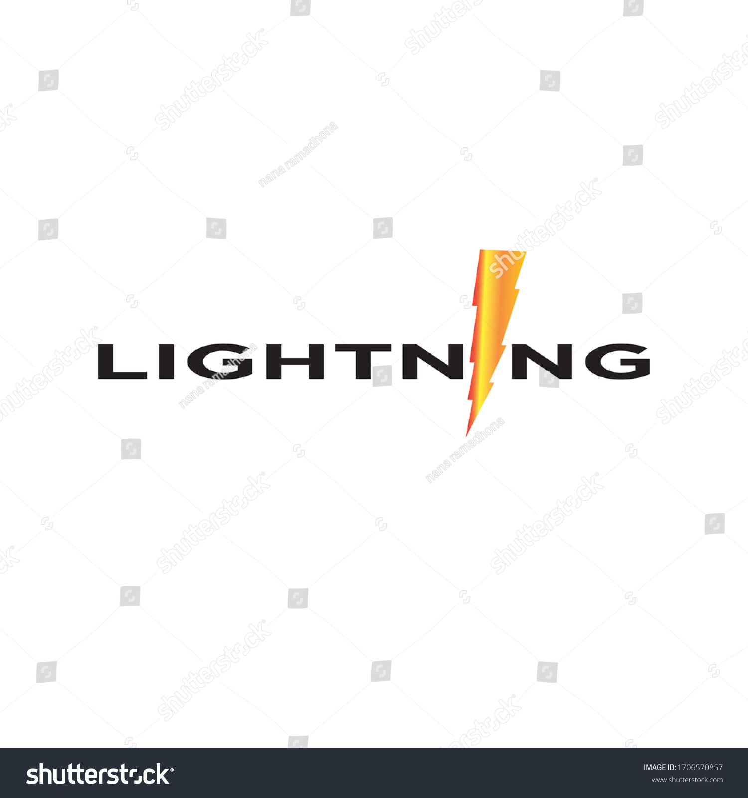 Lightning Logo Design Vector Stock Stock Vector (Royalty Free ...