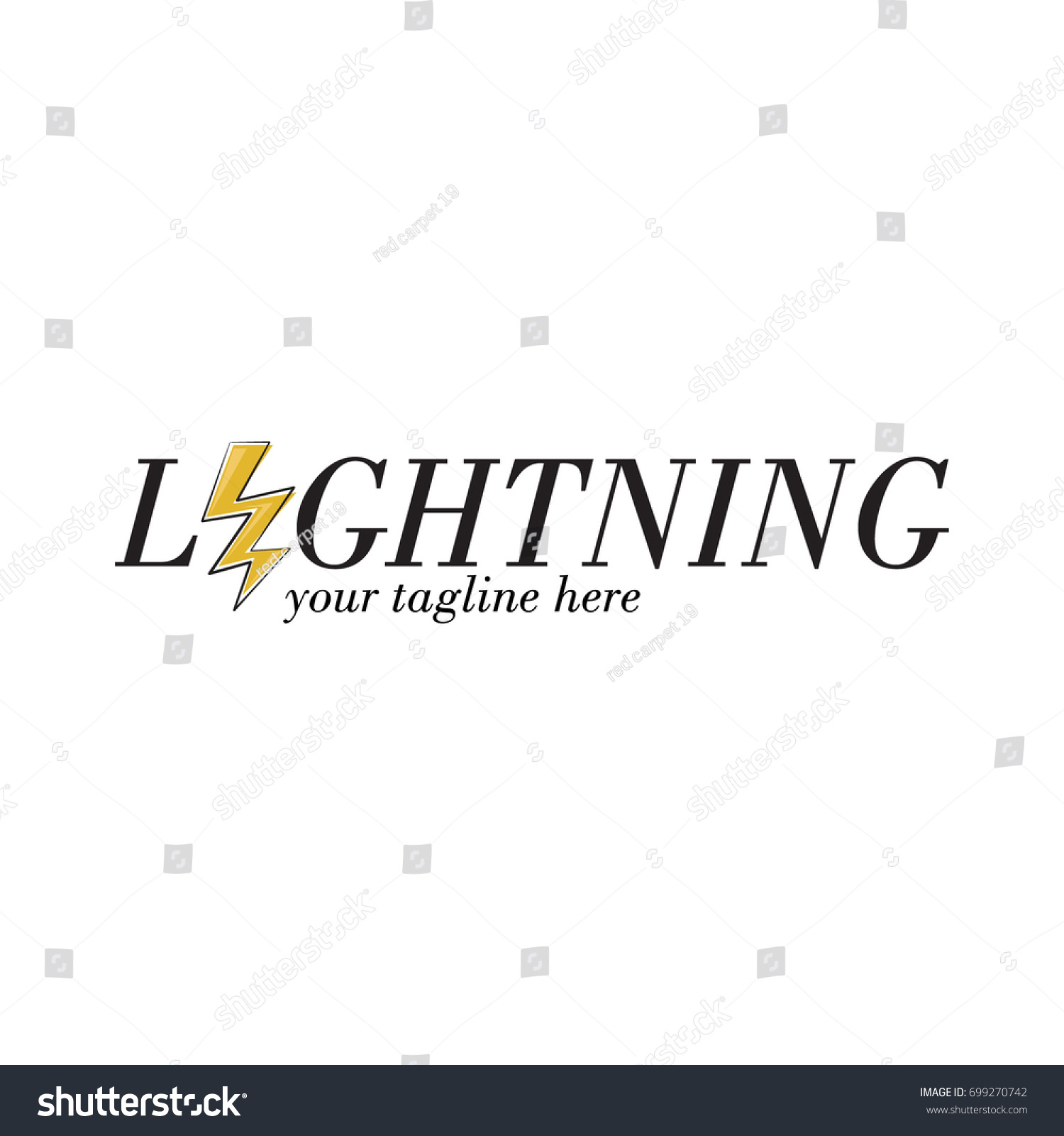 Lightning Logo Vector Stock Vector (Royalty Free) 699270742