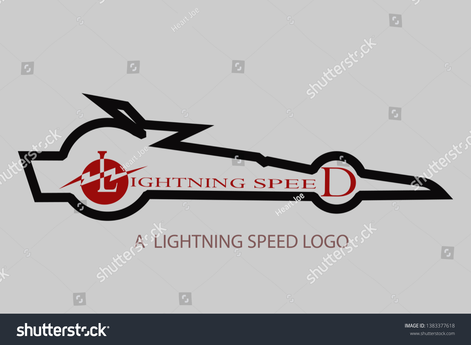 Lightning Speed Car Racing Logo Stock Vector (Royalty Free) 1383377618