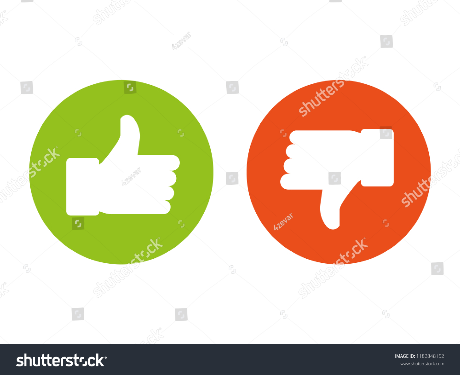 Like Dislike Symbol Stock Vector (Royalty Free) 1182848152 | Shutterstock