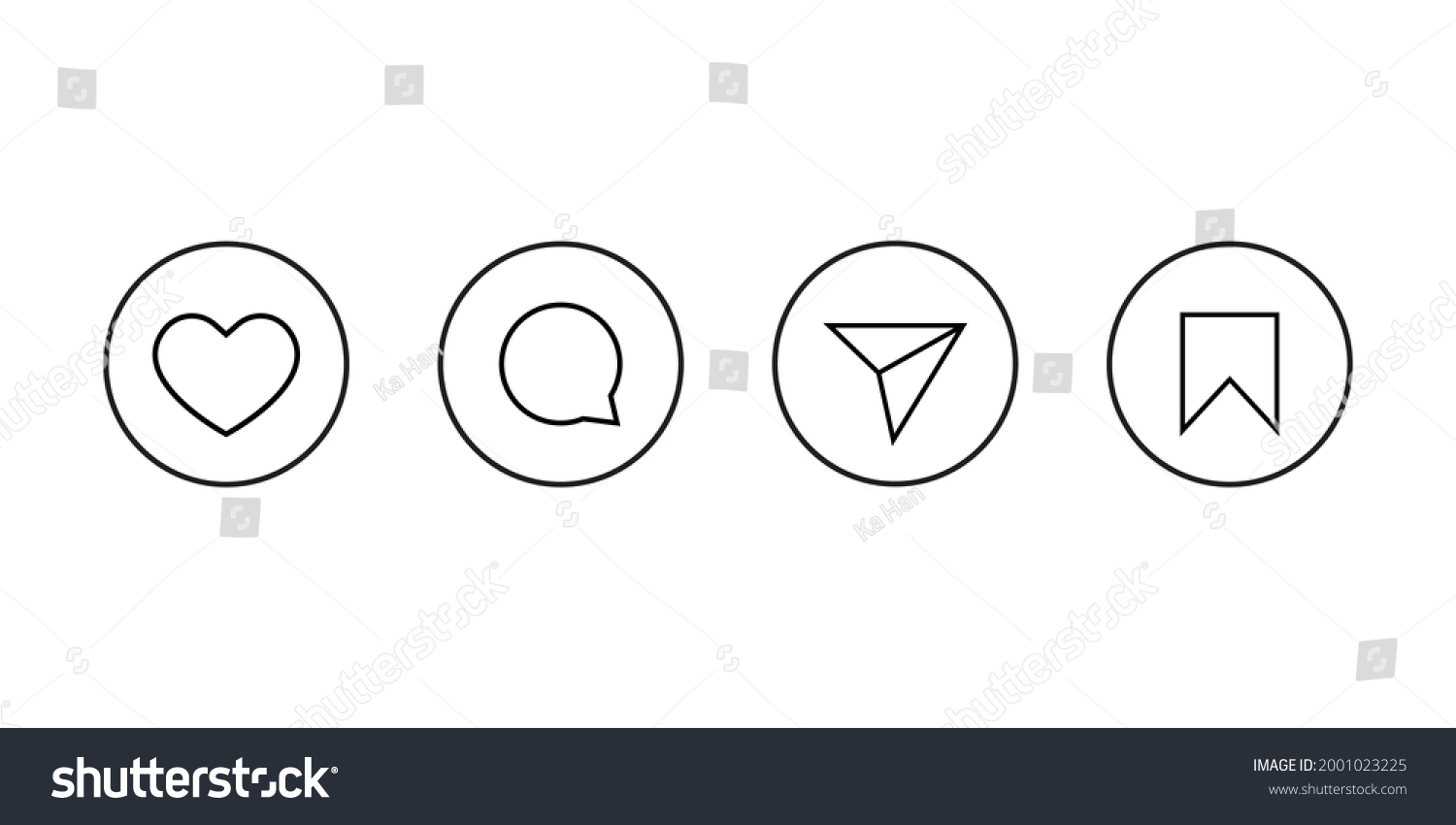 Like Comment Share Save Icon Set Stock Vector (Royalty Free) 2001023225 ...