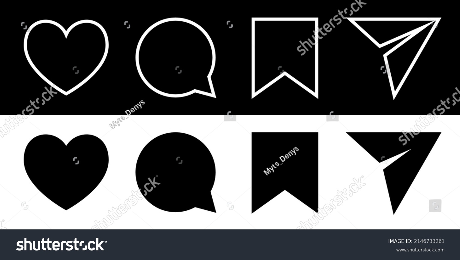 Like Comment Share Save Icon Set Stock Vector (Royalty Free) 2146733261 ...