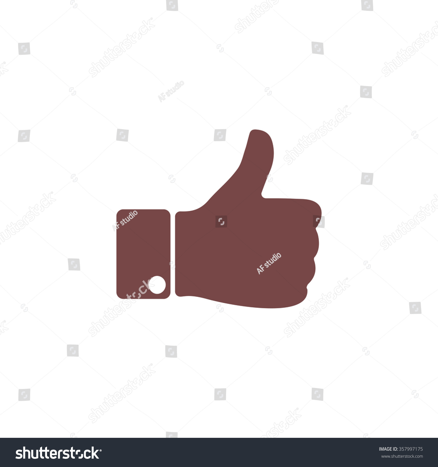 LIKE Hand Colorful Vector Icon Simple Stock Vector (Royalty Free