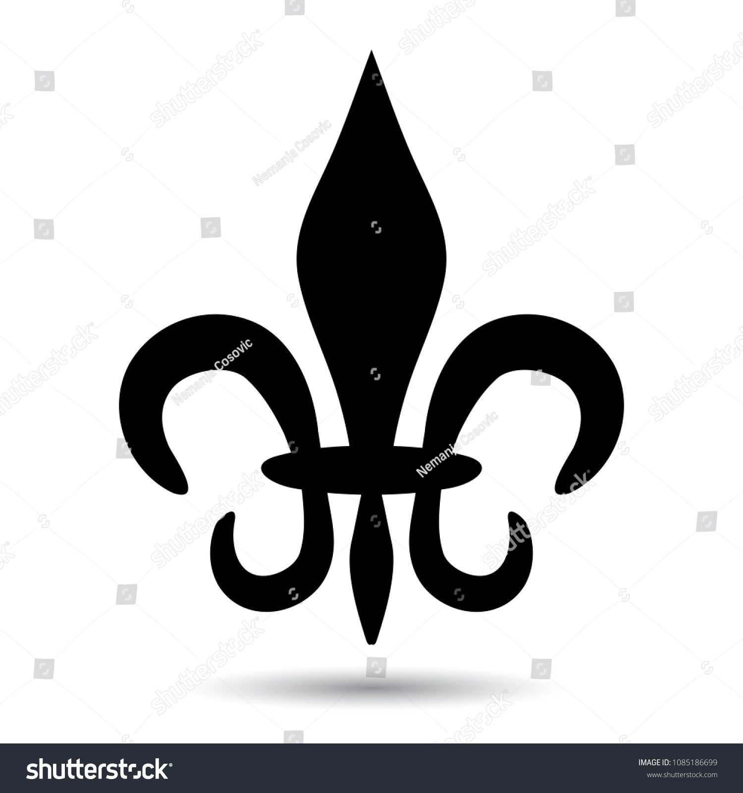 Lily Heraldic Symbol Stock Vector (Royalty Free) 1085186699 | Shutterstock