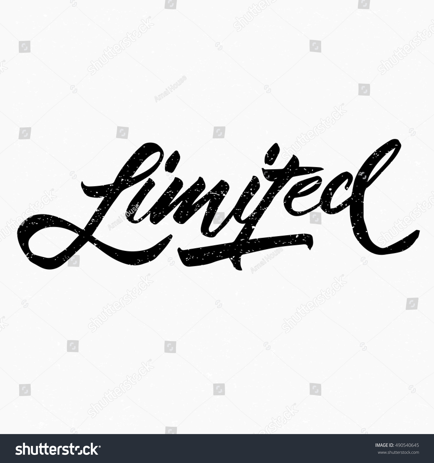 Limited Ink Hand Lettering Modern Brush Vector De Stock Libre De