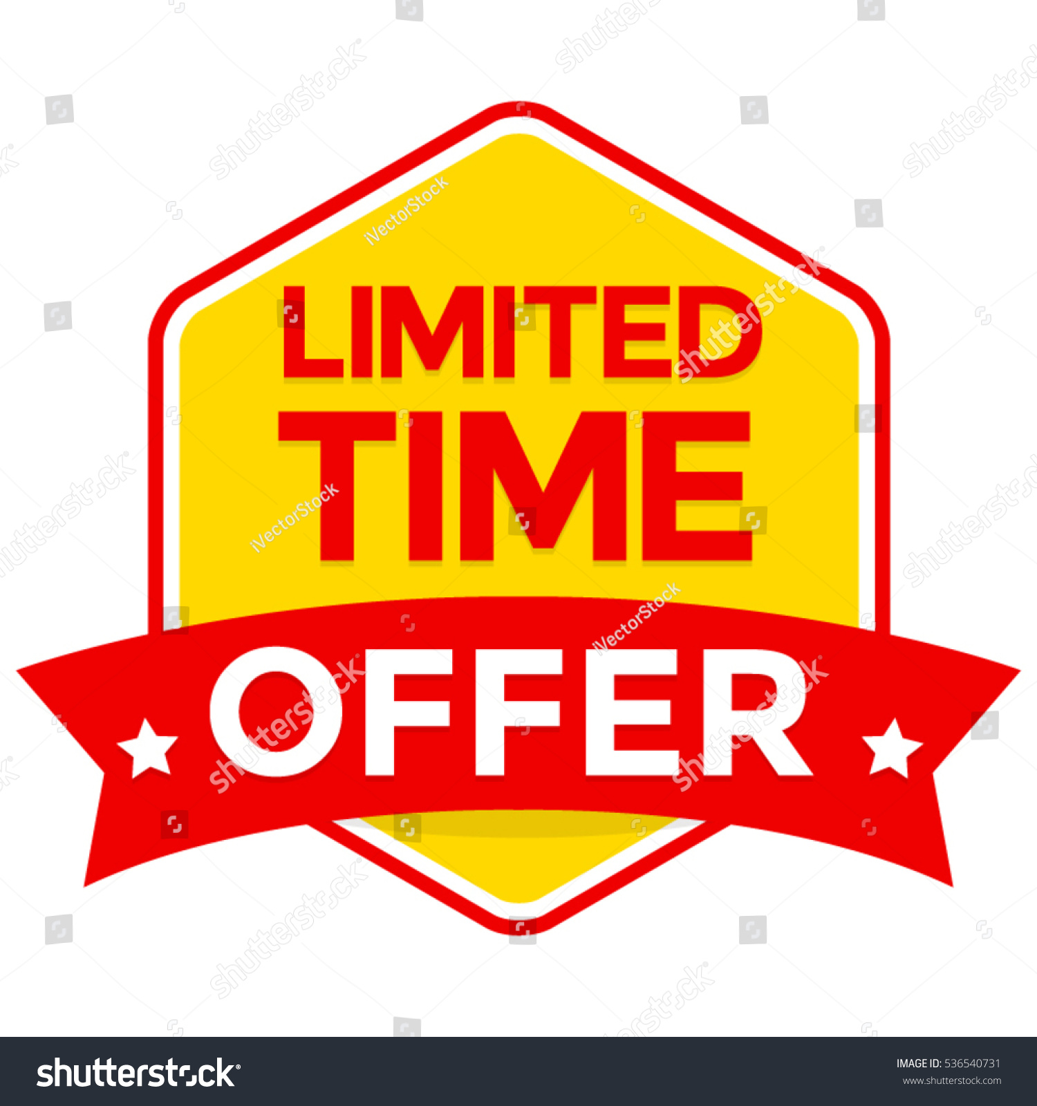Limited Time Offer Badge Vector Flat Stock Vector Royalty Free 536540731