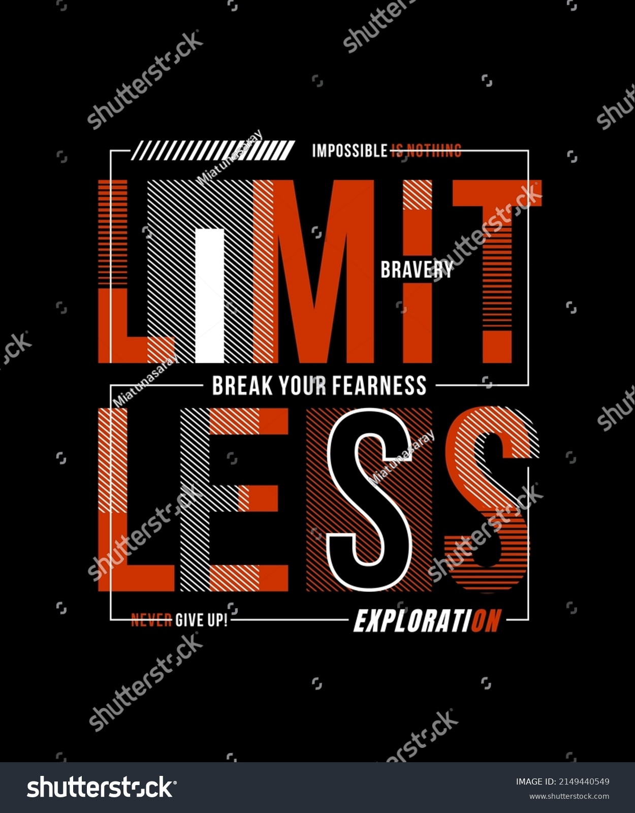 Limitless Exploration Modern Stylish Motivational Quotes Stock Vector ...