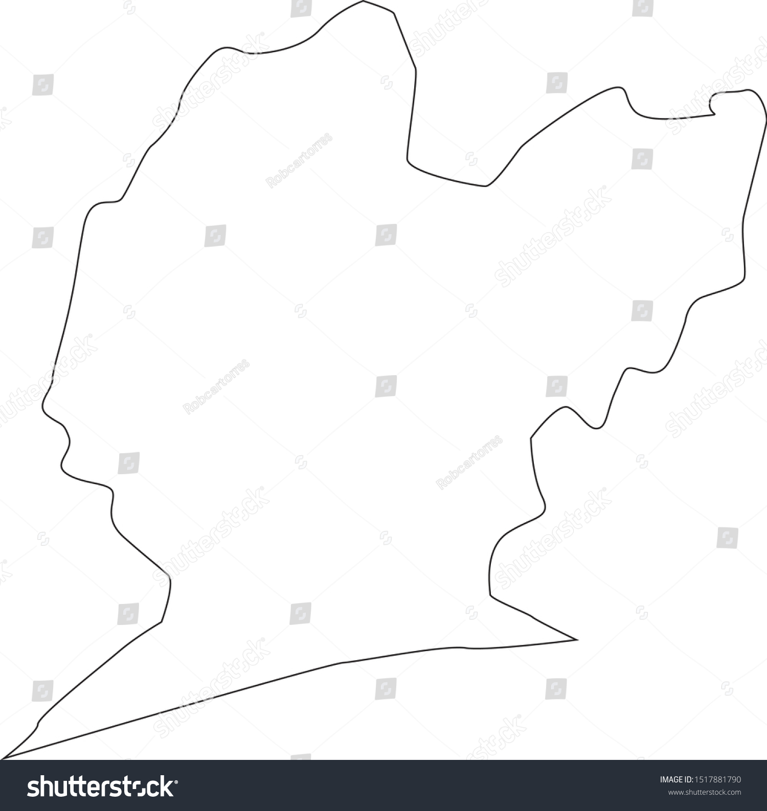 Lincoln County Map State West Virginia Stock Vector (Royalty Free