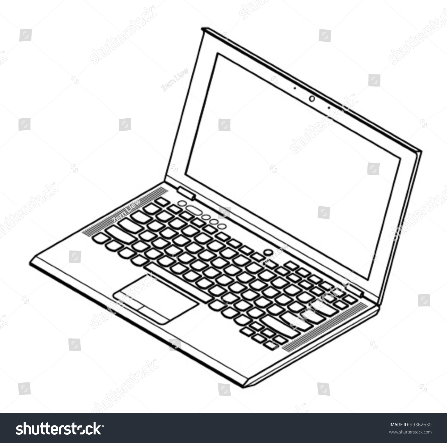 Lineart Detailed Isometric Drawing Mainstream Business Stock Vector 