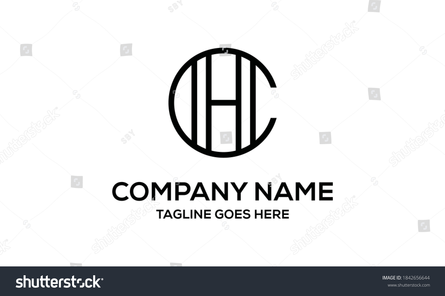 Line Art Letter Ch Vector Logo Stock Vector (Royalty Free) 1842656644 ...