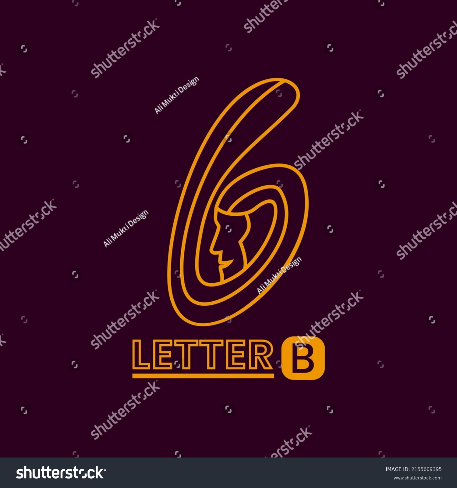 Line Art Logo Letter B Symbol Stock Vector (Royalty Free) 2155609395 ...