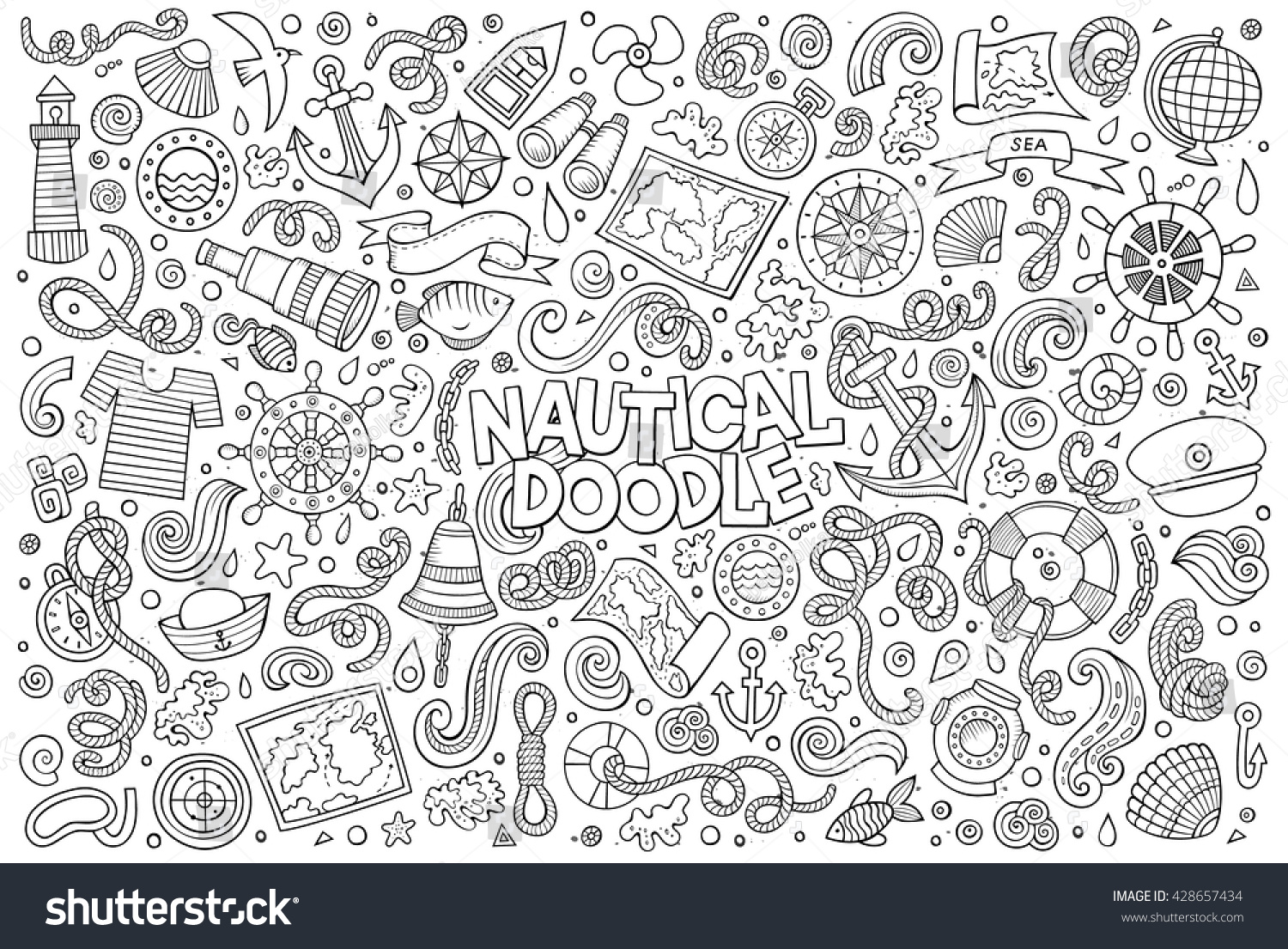 Line Art Vector Hand Drawn Doodle Stock Vector Royalty Free