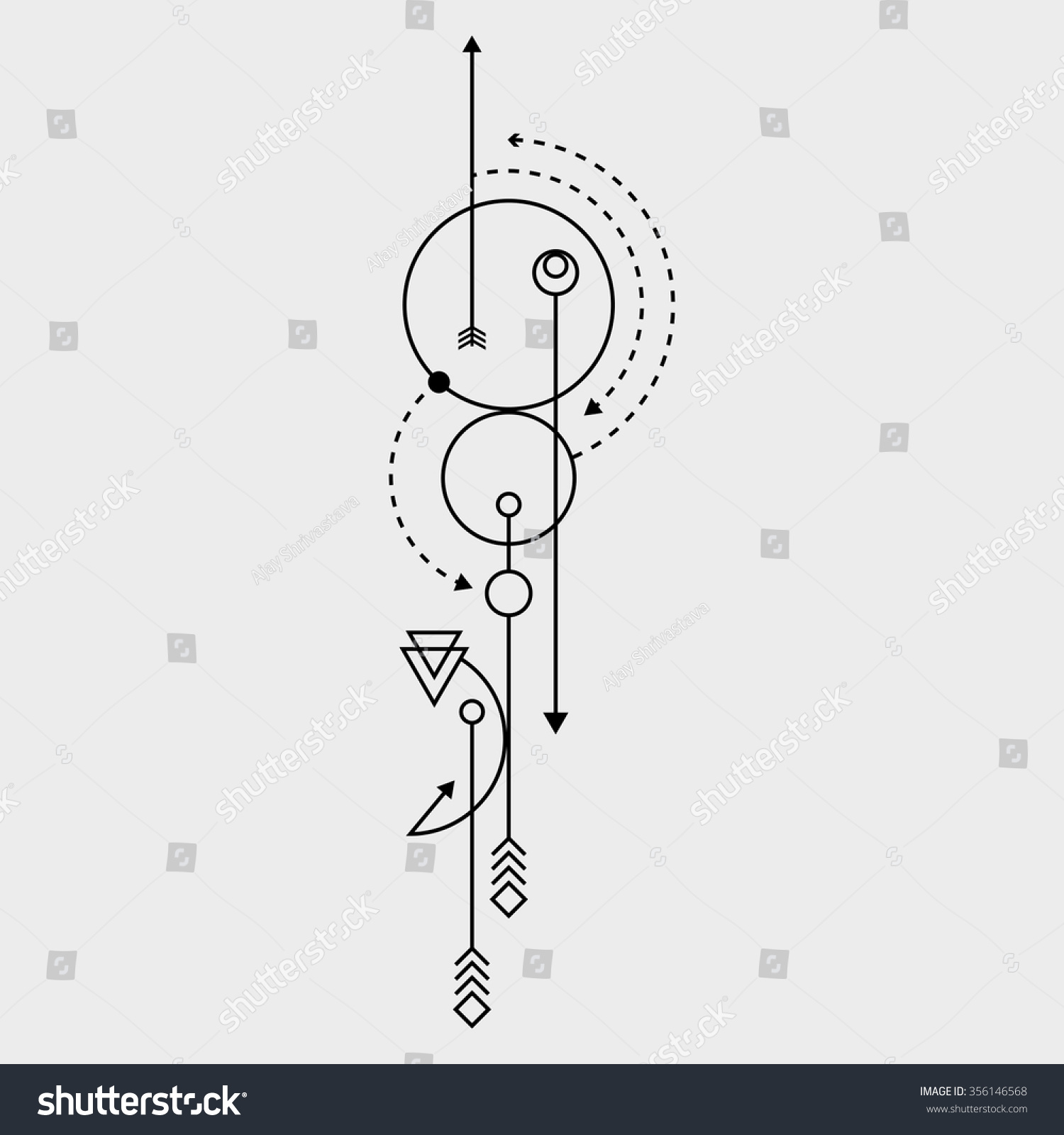 Line Dot Tattoo Vector Art - 356146568 : Shutterstock